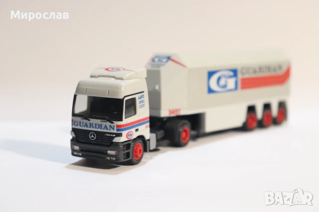HERPA H0 1/87 MERCEDES ACTROS  КАМИОН МОДЕЛ ТРАНСПОРТ НА СТЪКЛО, снимка 2 - Колекции - 50919801