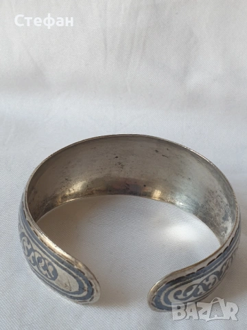 Сребърна гривна, снимка 5 - Гривни - 54267279