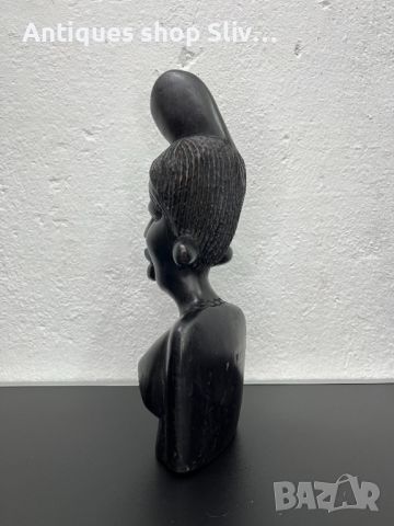 Африканска дървена фигура / бюст на жена. №5338, снимка 6 - Колекции - 45557333