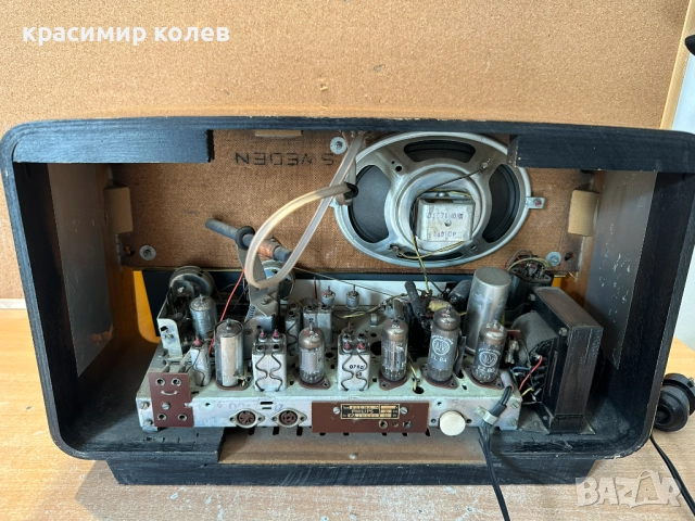 лампов радиоапарат "PHILIPS GEMMA 304", снимка 9 - Антикварни и старинни предмети - 51981889