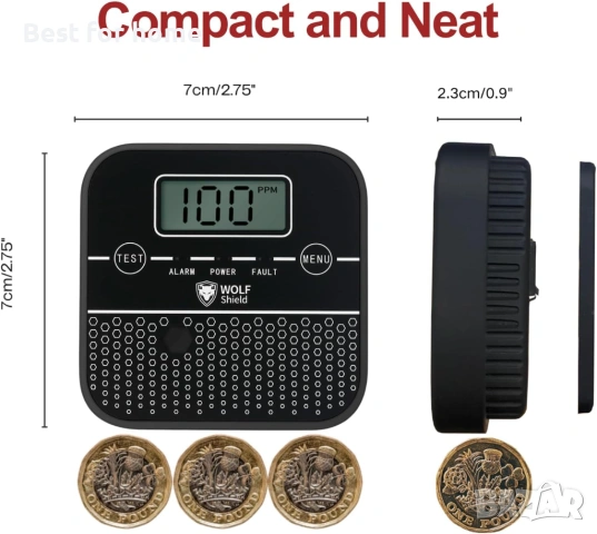 WOLF SHIELD Детектор за въглероден оксид, снимка 2 - Друга електроника - 53139779