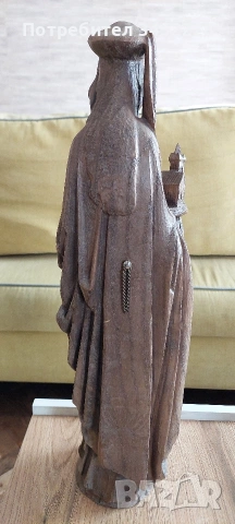 Дърворезба масив за ценители височина 50см , снимка 4 - Декорация за дома - 54237836