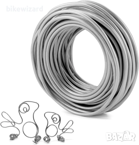 QWORK 20 м мека алуминиева тел, диаметър 5 мм, гъвкава алуминиева тел за изработка на бижута 