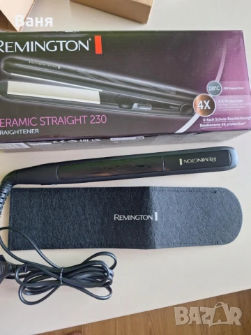 Преса за коса REMINGTON S3500, 230 градуса, Керамично покритие, Турмалин, Черна, снимка 2 - Преси за коса - 51159414