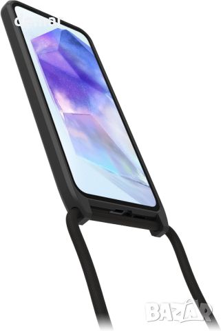 OtterBox Калъф за Samsung Galaxy A55 5G, ултратънък, с регулируема и подвижна каишка, черен, снимка 3 - Калъфи, кейсове - 45640218