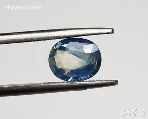 Двуцветен естествен ненагряван сапфир 1.10кт от Танзаниа! Сертифициран! Нов!, снимка 2 - Други - 53715991