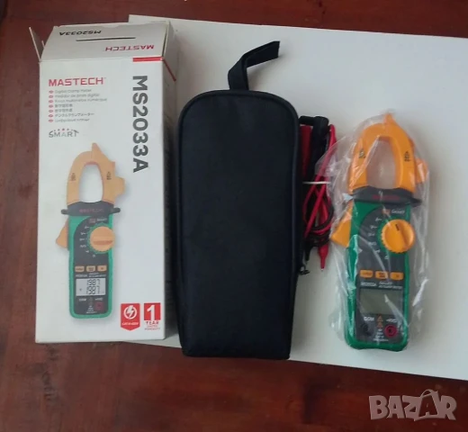 Амперклещи Mastech MS2033A, зумер, VAC, VDC, AAC, OHM, Hz