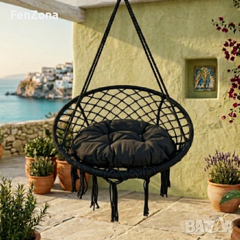 Висяща градинска люлка, с възглавница или без, снимка 2 - Други - 54227547