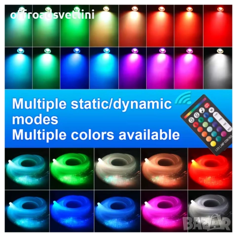 500х LED осветление за таван на автомобил – Звездно небе с фиброоптика, снимка 5 - Аксесоари и консумативи - 52827953