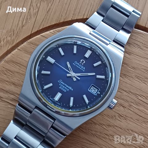 Omega Seamaster Cosmic 2000 Automatic Тъмно Син Циферблат, Дата, Кал.1012, Реф.166.130, снимка 12 - Мъжки - 46712494