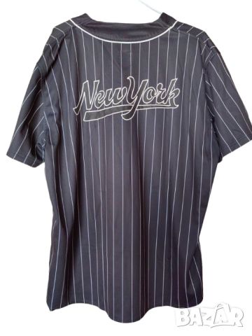 Мъжка бейзболна риза FSBN, 100% полиестер, Черна, 77х67 см, XL, снимка 2 - Ризи - 45498298