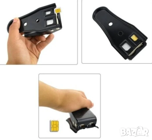 Универсални К-ти Увеличителни АДАПТЕРИ Екстрактор Игла за SIM Карти Стандарти Мини Микро Нано БАРТЕР, снимка 13 - Резервни части за телефони - 50788442