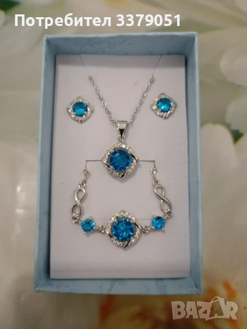 Продавам дамски сребърни комплекти , снимка 10 - Бижутерийни комплекти - 50701316