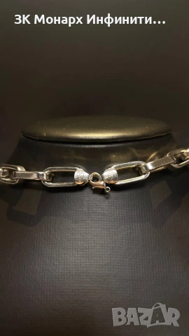 Сребърен Ланец, снимка 3 - Колиета, медальони, синджири - 53014016