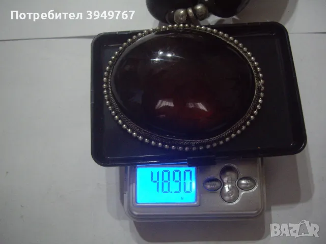 Старо много интересно колие с голям камък., снимка 7 - Колиета, медальони, синджири - 49623079