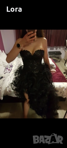 Абитуриентска рокля / черна със пайети / дълга / Стоян Радичев , снимка 3 - Рокли - 53180327