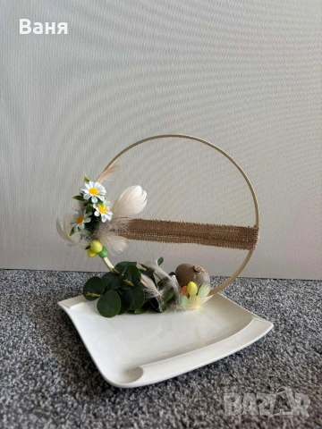 Декорирани чинии за Великден, снимка 3 - Чинии - 53757530