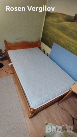Спалня от масив със здрав матрак., снимка 5 - Спални и легла - 52666251