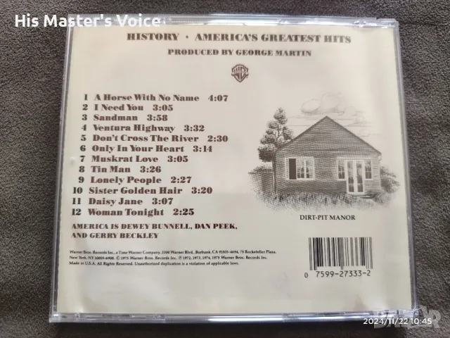 America Greatest Hits History  CD, снимка 2 - CD дискове - 48714079