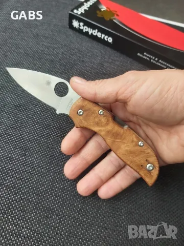 Сгъваем нож Spyderco Chaparral,дръжка Birdseye Maple, снимка 10 - Ножове - 49641620