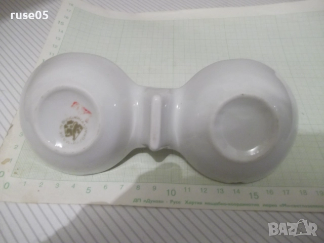 Солница порцеланова българска от соца, снимка 4 - Колекции - 52513525