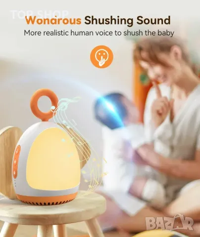 Машина за бял шум Dreamegg Sound Machine Baby с осветление, снимка 11 - Бебефони - 48501635