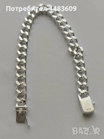 Масивна Сребърна Гривна , снимка 2 - Гривни - 52871634