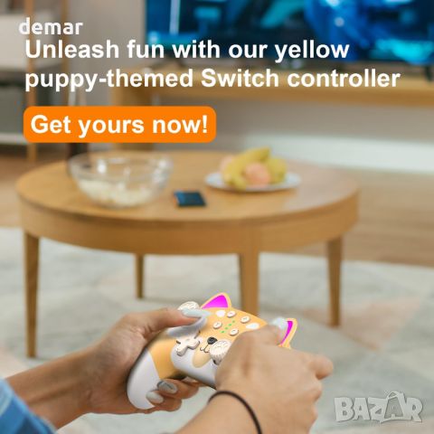 STOGA Cute Puppy Switch Controller - Безжичен Gaming Pro контролер за PC, Switch OLED и Switch Lite, снимка 8 - Аксесоари - 46199696