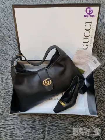 дамски обувки на ток и чанта gucci , снимка 5 - Чанти - 46900494