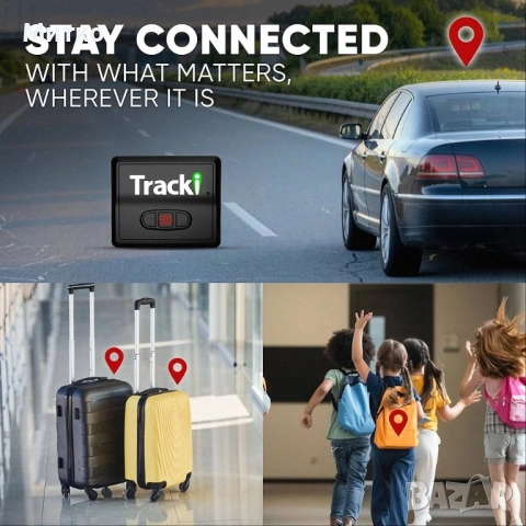 Tracki Mini 4G GPS тракер за кола, мотор и багаж - Магнитен - В реално време - Гео ограда 