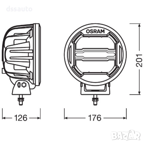 LED фар OSRAM LEDriving ROUND MX180-CB 12/24V 3000lm 6000K, снимка 4 - Аксесоари и консумативи - 52438249