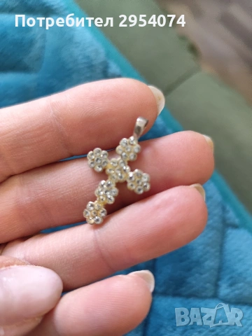 сребърен кръст 20лв, снимка 2 - Колиета, медальони, синджири - 45024895