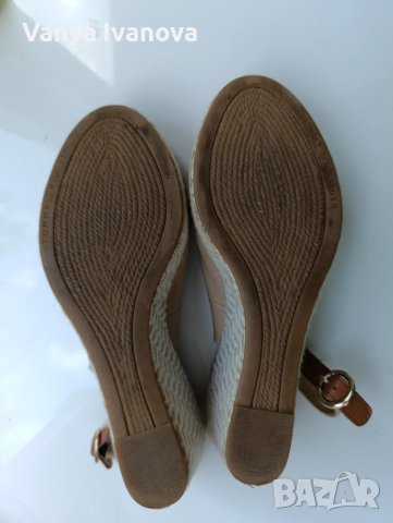 Томму Hilfiger бежови сандали от плат+ подарък тениска MSCH, снимка 10 - Сандали - 50713525