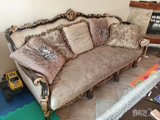Тройка Диван в стил барок, снимка 2 - Дивани и мека мебел - 53004673