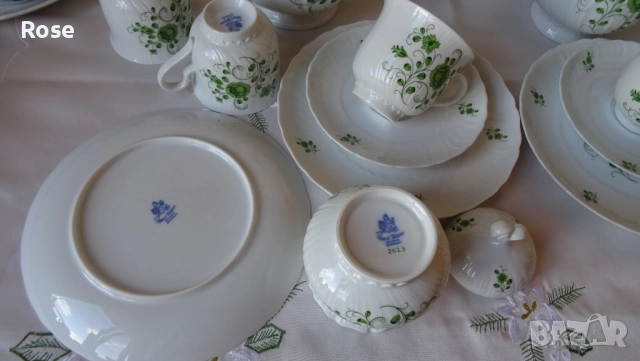 Royal Tettau Grüne Blume Porzellan – изключително бял, фин, костен порцелан, снимка 8 - Сервизи - 51588903