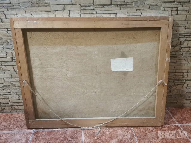 АВТОРСКА МАСЛЕНА КАРТИНА - СОЗОПОЛСКИ КЪЩИ, снимка 7 - Антикварни и старинни предмети - 53731011