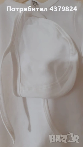 Нов немски комплект гащеризон и шапка за бебешки Ernsting's family Topolino  р.56 и р.62, с этикет, снимка 3 - Бебешки гащеризони - 53465054