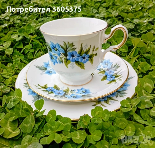 Тройни сетове за кафе, английски костен порцелан , снимка 6 - Сервизи - 54200992