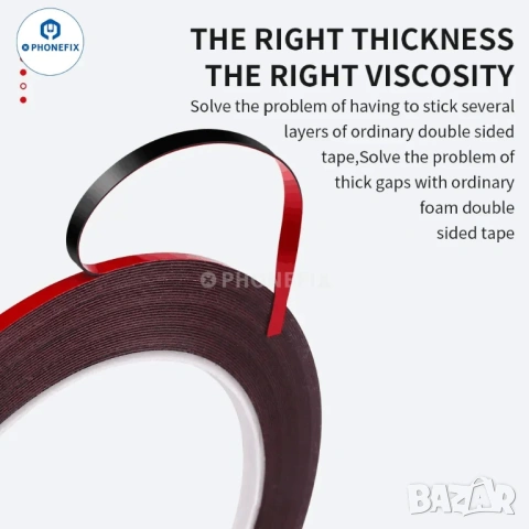 10M двустранна лента, силна, перманентна, вискозитетна, водоустойчива, топлоустойчива, снимка 5 - Друга електроника - 53902874