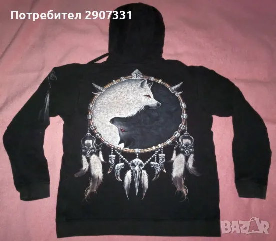 суичър с качулка (hoodie) със американски вълци. Spiral Direct, снимка 2 - Суичъри - 48242676