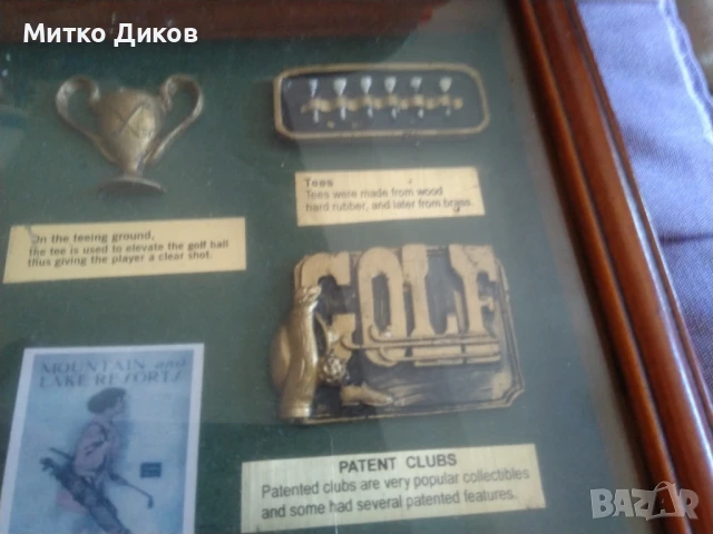 History of Golf Историята на голфа рамкирана нова 32х23см, снимка 6 - Голф - 51080106