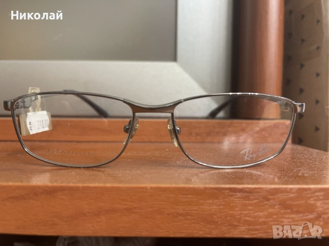 Елегантни хромирани правоъгълни рамки за очила RAY BAN RB8623 1000 54[]16 140