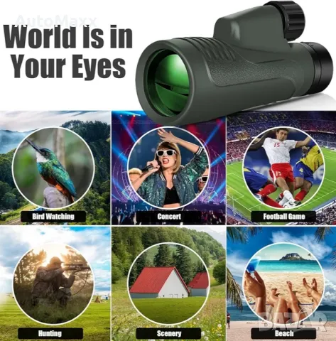 12x50 HD високомощен монокулярен телескоп East Pole , снимка 4 - Камери - 49799220