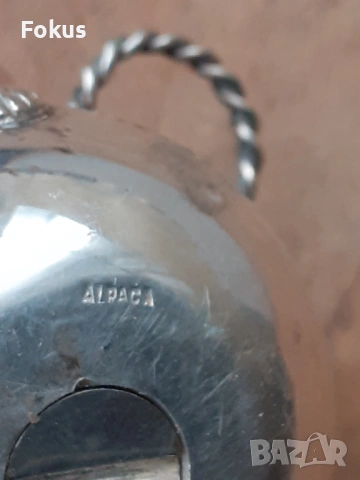 Посребрена малка солничка Alpaca, снимка 4 - Антикварни и старинни предмети - 53418264