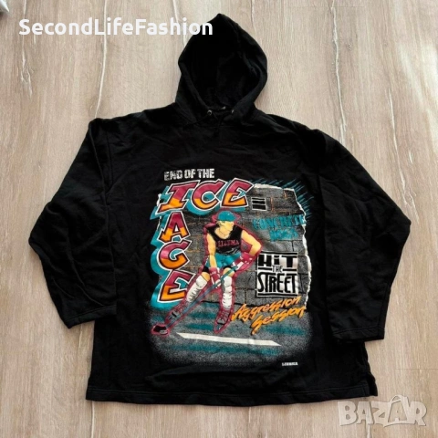 Винтидж мъжки суитшърт с качулка и графика Ice Age 90-те, снимка 4 - Суичъри - 53160495