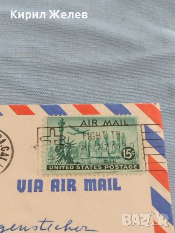Стар пощенски плик с марки и печати Санта Барбара Америка за КОЛЕКЦИОНЕРИ 45780, снимка 3 - Филателия - 46414369