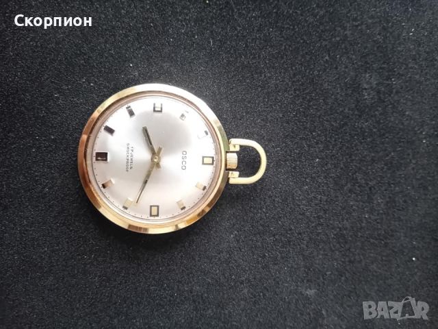 Швейцарски часовник - OSCO - 17 рубина с позлата, снимка 9 - Джобни - 44117749