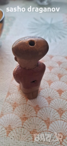 Глинена статуетка - свирка от Перу, снимка 9 - Други ценни предмети - 52502099