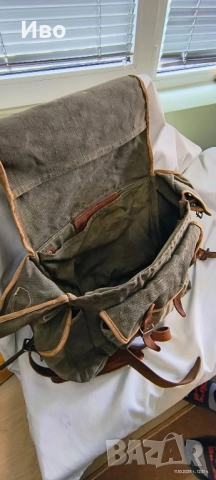Българска брезентова военна раница, снимка 5 - Антикварни и старинни предмети - 52017124