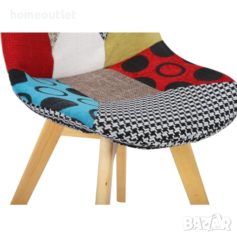 РАЗПРОДАЖБА Трапезни столове с цветна дамаска тип пачуърк, к-т от 2бр R013-SIM LUXURY LQ-BBYJX-2HONG, снимка 4 - Столове - 50679956